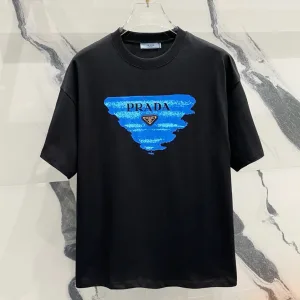 Reps Prada Short Sleeves Red Cotton Pure Spring Summer