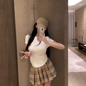 1:1 Luxury Burberry Plaid Short-Sleeved Shirts