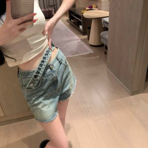 Luxury Designer Chrome Hearts Denim Shorts