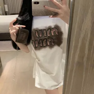 High Quality Miu Miu Stone Short Sleeves