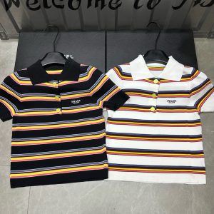 1:1 High Quality Prada Gold Short Sleeves