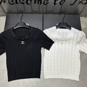 Designer Chanel Lace Short Sleeves