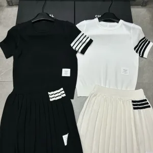 Luxury High Quality Thom Browne Jacquard Short-Sleeved Shirt