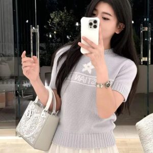 Luxury Dior Cashmere Short-Sleeved Shirts