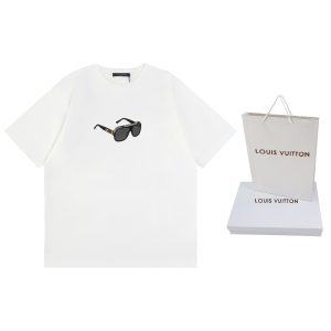 1:1 Louis Vuitton Cotton Short-Sleeved Shirts