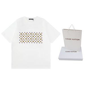 Luxury Designer Louis Vuitton Cotton Short-Sleeved T-Shirt