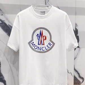 Luxury AAA Moncler Short Sleeves Red Cotton Pure Silk Silky Smooth Spring Summer And