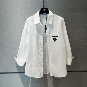 High Quality 1:1 Prada Cotton Shirt