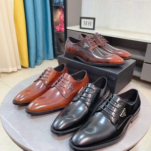 Luxury Aaa Prada Cowhide Leather Shoes