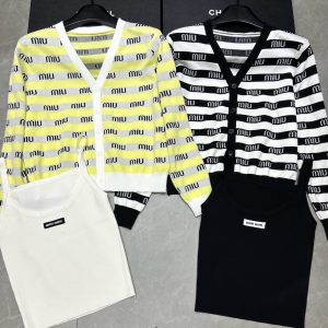 Luxury Miu Miu Jacquard Cardigan