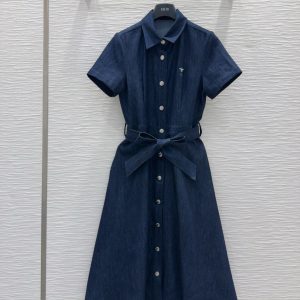 High Quality Aaa Dior Denim Short-Sleeved Shirts
