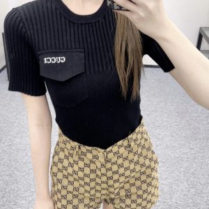 Designer 1:1 Gucci Jacquard Short Sleeves