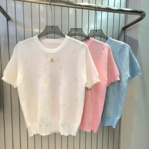 Luxury Aaa Chanel Jacquard Short Sleeves