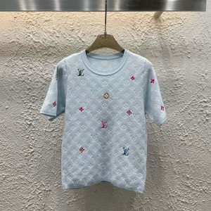 Aaa Louis Vuitton Jacquard Short Sleeves