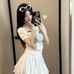 High Quality Luxury Miu Miu Short-Sleeved Polo Shirt