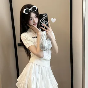 High Quality Luxury Miu Miu Short-Sleeved Polo Shirt
