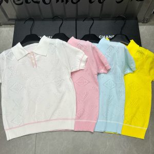 Designer Louis Vuitton Jacquard Short Sleeves