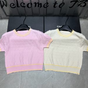 Aaa Fendi Jacquard Short Sleeves