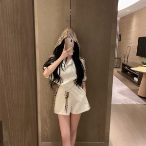 1:1 High Quality Burberry Plaid Short-Sleeved Shirts