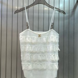 High Quality Luxury Chanel Lace Tank Top
