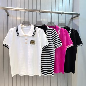 1:1 Miu Miu Gold Short Sleeves