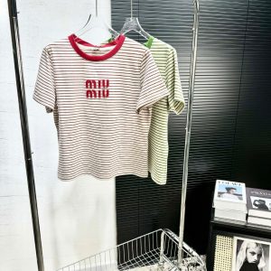 Luxury Aaa Miu Miu Short-Sleeved T-Shirt