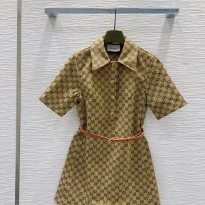 Luxury Aaa Gucci Diamond Short-Sleeved Shirts