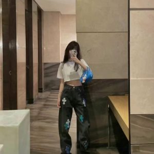 Aaa Chrome Hearts Leather Jeans For Summer