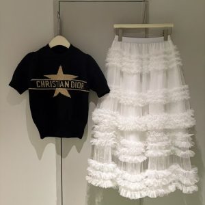 Designer Aaa Dior Gold Short Sleeves