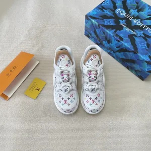 Luxury Louis Vuitton Sneakers Red Cowhide Mesh