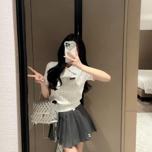 Designer Miu Miu Short-Sleeved Shirts