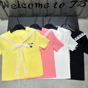 Aaa High Quality Miu Miu Lace Short Sleeves