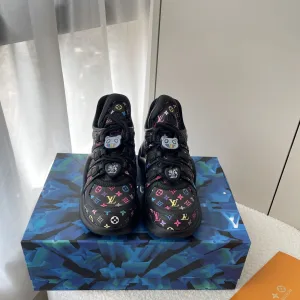 High Quality Louis Vuitton Sneakers Ash Cowhide Mesh