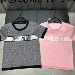 High Quality Designer Dior Jacquard Short Sleeves