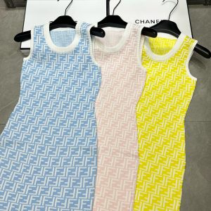 Aaa Designer Fendi Jacquard Vest
