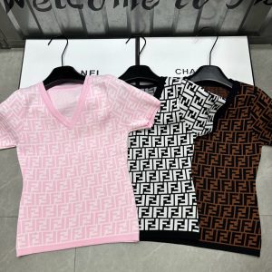 High Quality Fendi Jacquard Short Sleeves