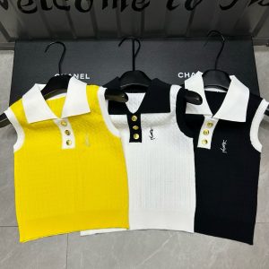 Designer Saint Laurent Gold Vest