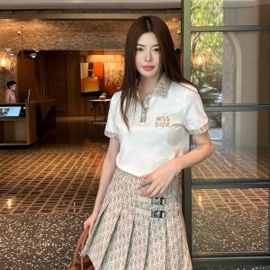 1:1 Dior Jacquard Short-Sleeved Shirts