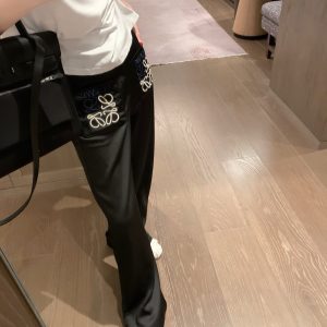 High Quality Loewe Satin Trousers