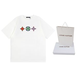 1:1 Designer Louis Vuitton Cotton Short-Sleeved T-Shirt