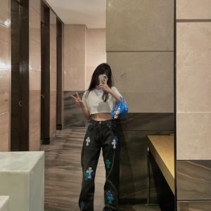 Designer Chrome Hearts Cement Jeans