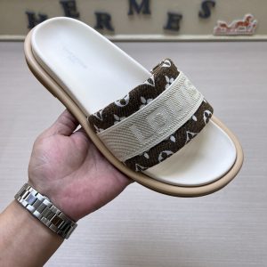 Designer Louis Vuitton Canvas Sandals