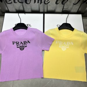 Aaa Prada Jacquard Short Sleeves