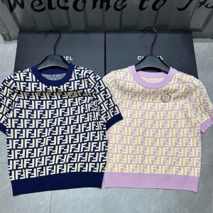 1:1 High Quality Fendi Jacquard Short Sleeves