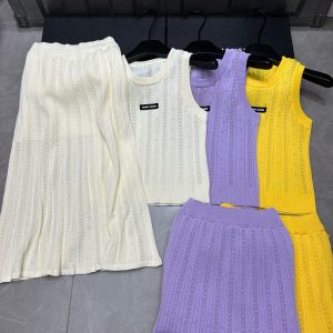 High Quality Luxury Miu Miu Long Skirts