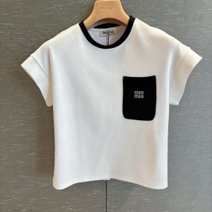 Designer Miu Miu Short-Sleeved Shirts