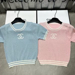High Quality Designer Chanel Jacquard Short Sleeves
