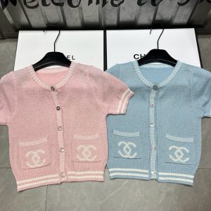 Designer Chanel Jacquard Short-Sleeved Shirts