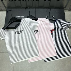 High Quality Luxury Prada Short Sleeves