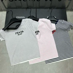 High Quality Luxury Prada Short Sleeves